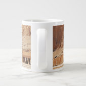 古代エジプトHatshepsut Deir Bahri Temple Luxor ジャンボコーヒーマグカップ (裏面)