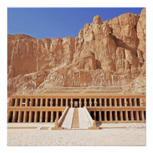古代エジプトHatshepsut Deir Bahri Temple Luxor ポスター