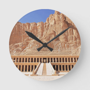 古代エジプトHatshepsut Deir Bahri Temple Luxor ラウンド壁時計
