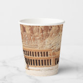 古代エジプトHatshepsut Deir Bahri Temple Luxor 紙コップ (裏面)