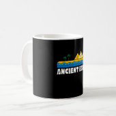 古代エジプトTシャツ、ピラミッドTee コーヒーマグカップ (正面左)