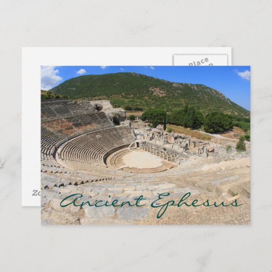 古代エフェソスの円形劇場 – モダンデイトルコ ポストカード (正面/裏面)