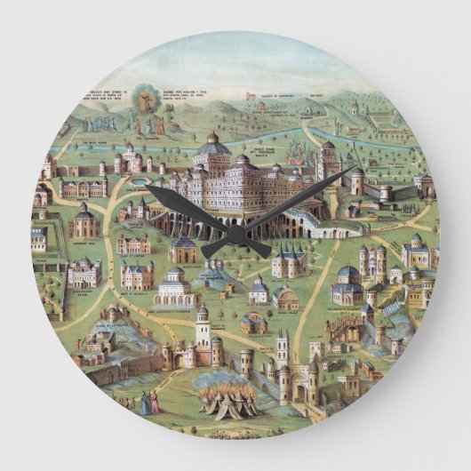 古代エルサレム ラージ壁時計 (正面)