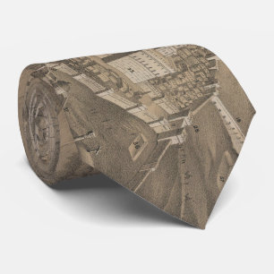 古代エルサレム(1887年)のヴィンテージの絵解き地図 ネクタイ