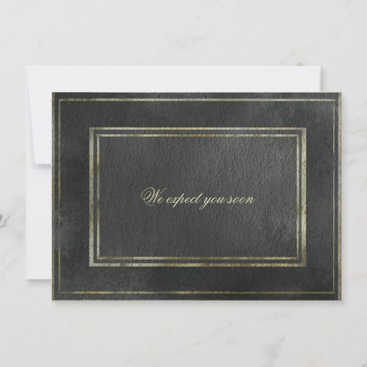 古代エルドリビクトリアンッチ(金ゴールドと黒) 招待状 (裏面)