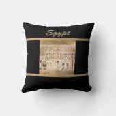 古代エレガントエジプトブラック装飾用クッション クッション (裏面)