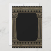 古代エレガントギリシャパーティー表の番号 招待状 (裏面)