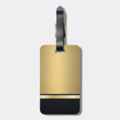 古代エレガント船金ゴールドモノグラム ラゲッジタグ (裏面縦)