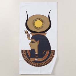 古代オシリスのイラスト エジプトの神 ビーチタオル