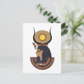 古代オシリスエジプトの神のイラストレーション ポストカード (スタンド正面)