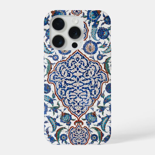 古代オスマン帝国の花柄イズニク iPhoneケース (裏面)