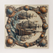 古代オランダ(オランダ)帆船3 ジグソーパズル (横)