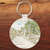 古代オリンピアエリス・ギリシャの遺跡のスケッチ キーホルダー (正面)