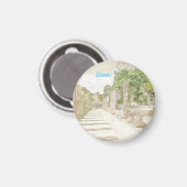 古代オリンピア遺跡スケッチ磁石ヴィンテージデコール マグネット (正面/裏面)