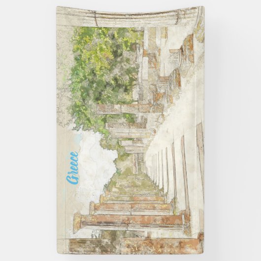 古代オリンピア，エリスのギリシャ – 歴史古古細菌 横断幕 (縦)