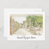 古代オリンピア,ギリシャのはがき – ヴィンテージ旅行 ポストカード (正面/裏面)