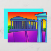 古代カラフルなテーマのパーティの招待状 招待状 (正面/裏面)