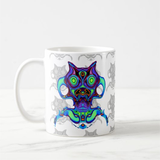 古代カラフル宇宙アイドルv1 コーヒーマグカップ (左)