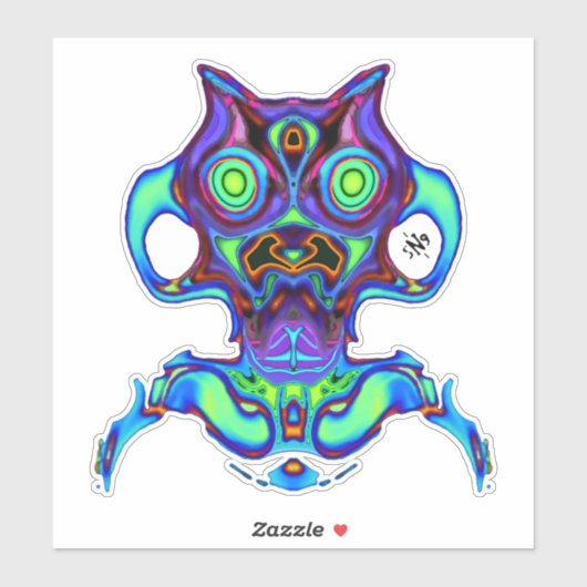 古代カラフル宇宙アイドルv1 シール (シート)