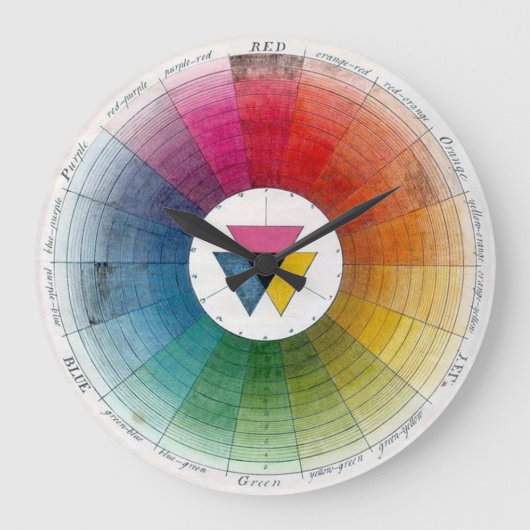 古代カラーホイール時計 ラージ壁時計 (正面)