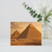 古代ギザピラミッド黄金エジプトのポストカード ポストカード (スタンド正面)
