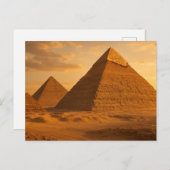 古代ギザピラミッド黄金エジプトのポストカード ポストカード (正面/裏面)
