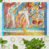 古代ギリシアの伝統的なギリシャ神話の壁pa キッチンタオル (折り畳み)