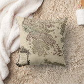 古代ギリシアGraecia Vetuのヴィンテージの旧式な地図 クッション (ブランケット)