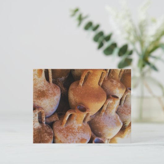 古代ギリシャのアンフォラス ポストカード (スタンド正面)