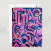 古代ギリシャのグラフィティ抽象芸術アートハンド色彩の鮮やか ポストカード (正面/裏面)