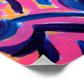 古代ギリシャのグラフィティ・ハンド色彩の鮮やか・抽象芸術・アート ポスター (角)