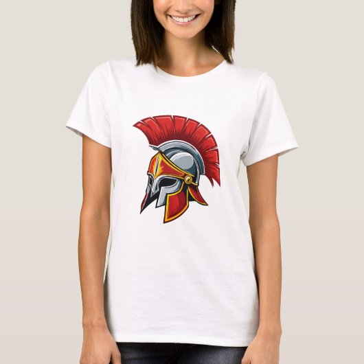 古代ギリシャのコリントス式ヘルメット Tシャツ (正面)