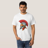 古代ギリシャのコリント式ヘルメット Tシャツ (正面フル)