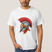 古代ギリシャのコリント式ヘルメット Tシャツ (正面)