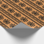 古代ギリシャのタコ、波のパターン ラッピングペーパー (角)