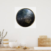 古代ギリシャのトロイの木馬の盾バッグラーescutchon gla ポスター (キッチン)