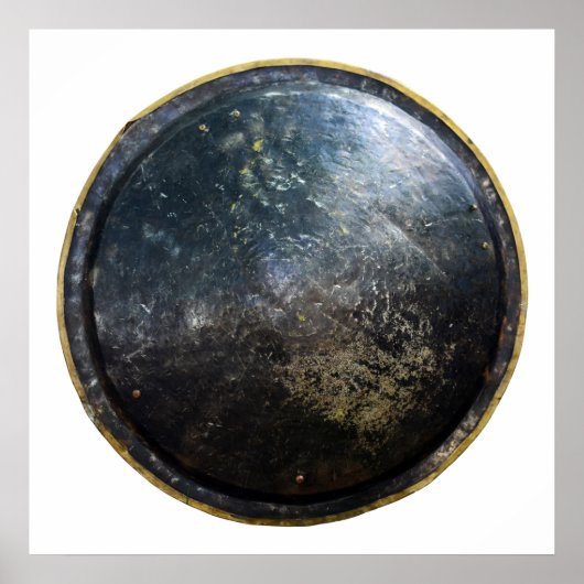 古代ギリシャのトロイの木馬の盾バッグラーescutchon gla ポスター (正面)