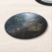 古代ギリシャのトロイの木馬の盾バッグラーescutchon gla ラウンドペーパーコースター (アングル)