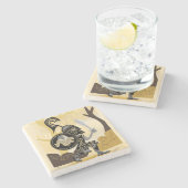 古代ギリシャのホプリテ ストーンコースター (横)