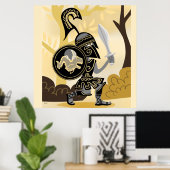 古代ギリシャのホプリテ ポスター (ホームオフィス)