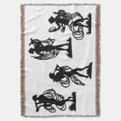 古代ギリシャのミューズプリント スローブランケット (正面縦)