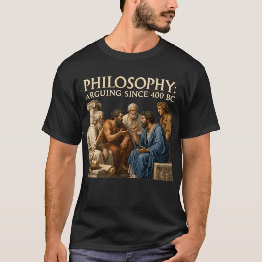 古代ギリシャの哲学議論Tシャツ Tシャツ (正面)