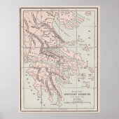 古代ギリシャの地図(1901年) ポスター (正面)