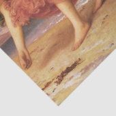 古代ギリシャの女性がビーチで小石を拾う 薄葉紙 (詳細)