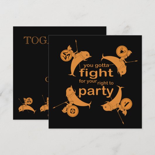 古代ギリシャの宴（シンギュラリウム） 招待状 (正面/裏面)