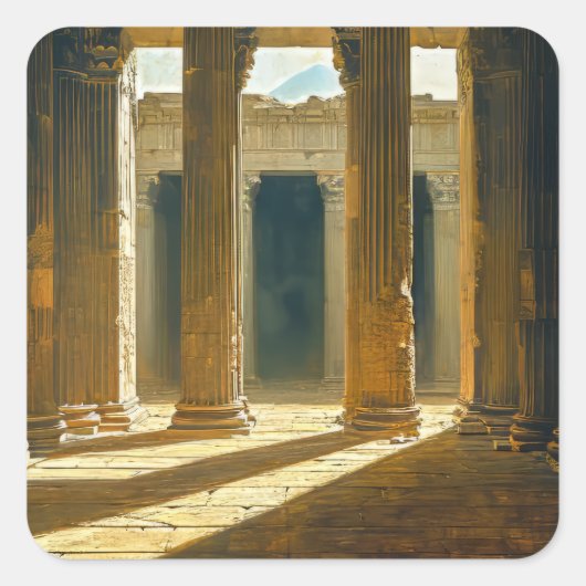 古代ギリシャの寺院遺跡 スクエアシール (正面)