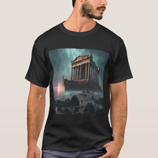 古代ギリシャの寺院 Tシャツ (正面)