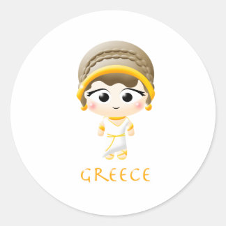 古代ギリシャの少女 ラウンドシール