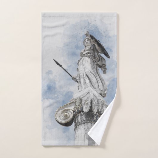 古代ギリシャの彫像アテナ バスタオルセット (ハンドタオル)
