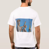 古代ギリシャの彫像シーン Tシャツ (裏面)